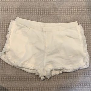 TJD white linen shorts
